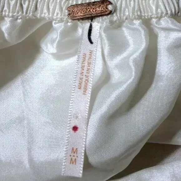 Free People Emory Drop-Waist Midi Skirt Women's Medium White Nylon Tiered NEW - Picture 3 of 6